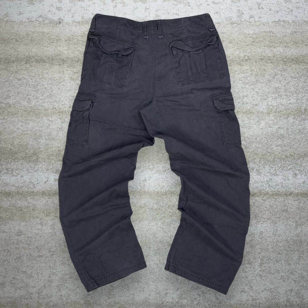 Vintage Y2K Tony Hawk Cargo Pants 36x34 Baggy Wide Leg Fit Navy Blue Cotton